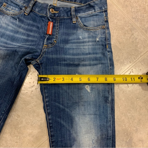 DSQUARED2 Distressed Low Rise Jeans, Italy Size 36 - Picture 9 of 13